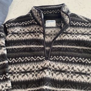 Old navy 1/4 zip fleece - black - size large